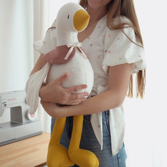Handmade Plush Toy / Goose / baby room decor / 15 inches tall