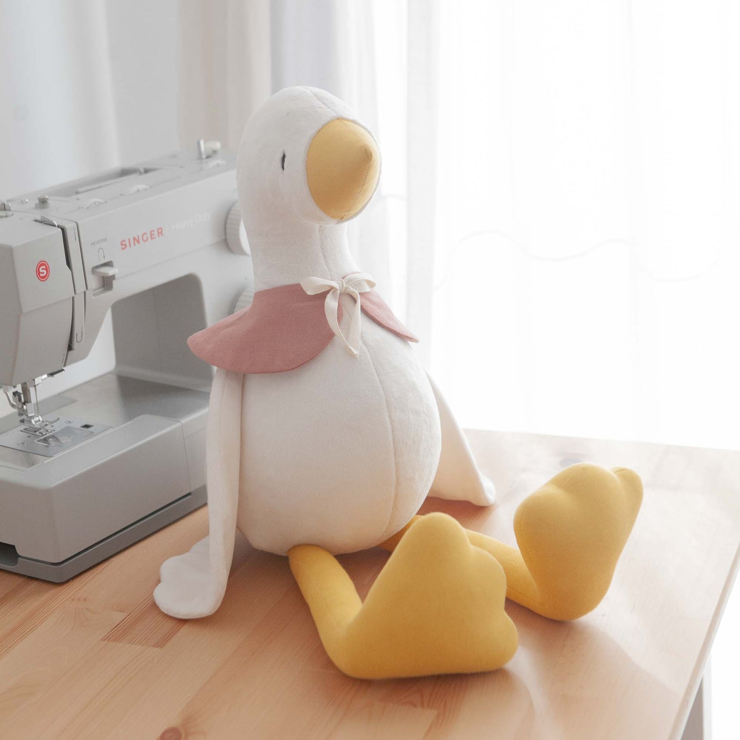Handmade Plush Toy / Goose / baby room decor / 15 inches tall