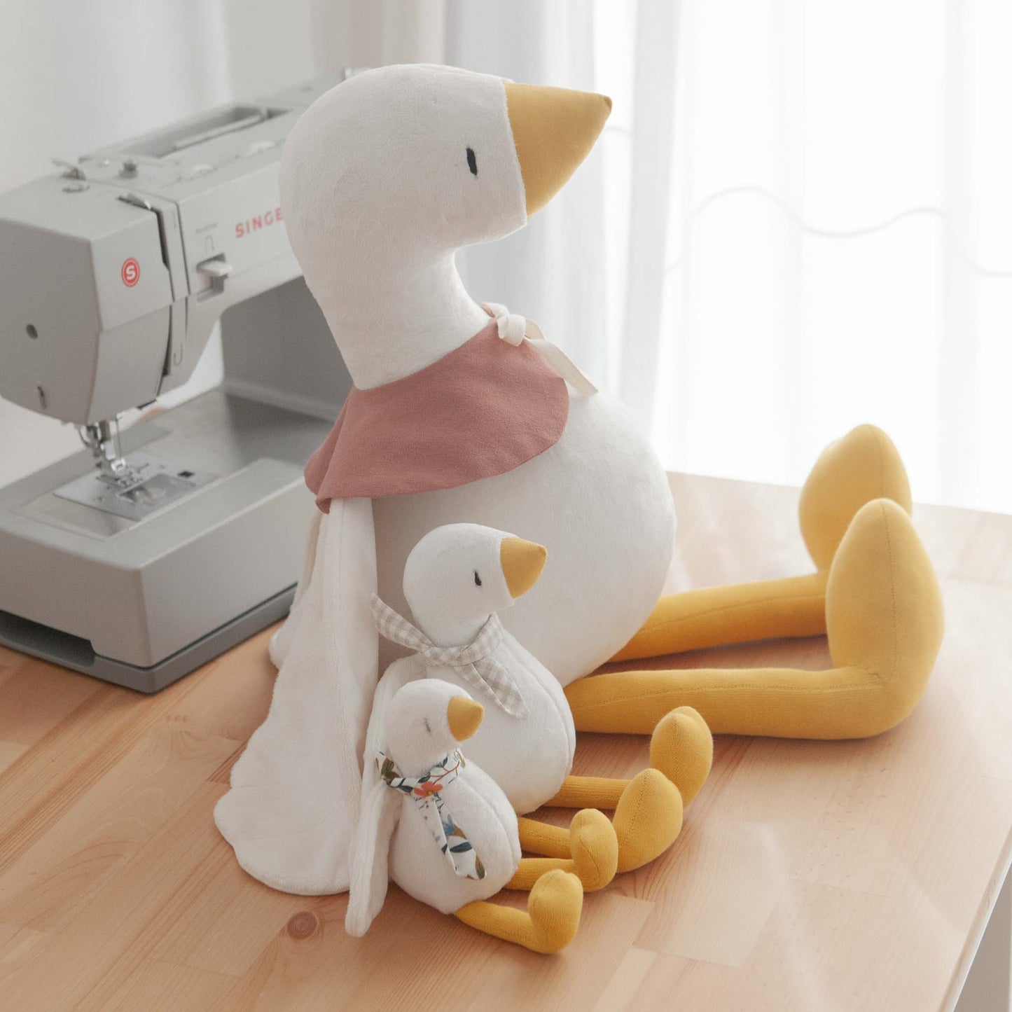 Handmade Plush Toy / Goose / baby room decor / 15 inches tall