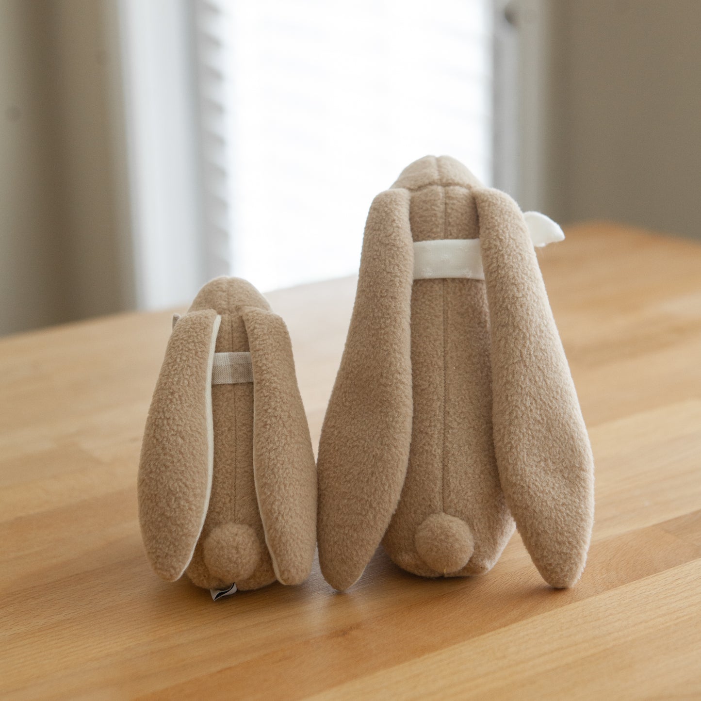 Handmade Plush Toy / Bunny Family of Two: Mom + Baby