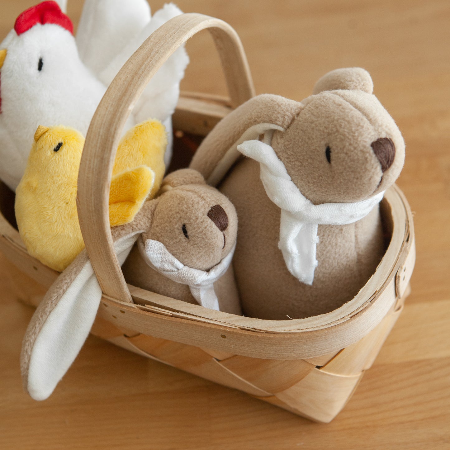 Handmade Plush Toy / Bunny Family of Two: Mom + Baby