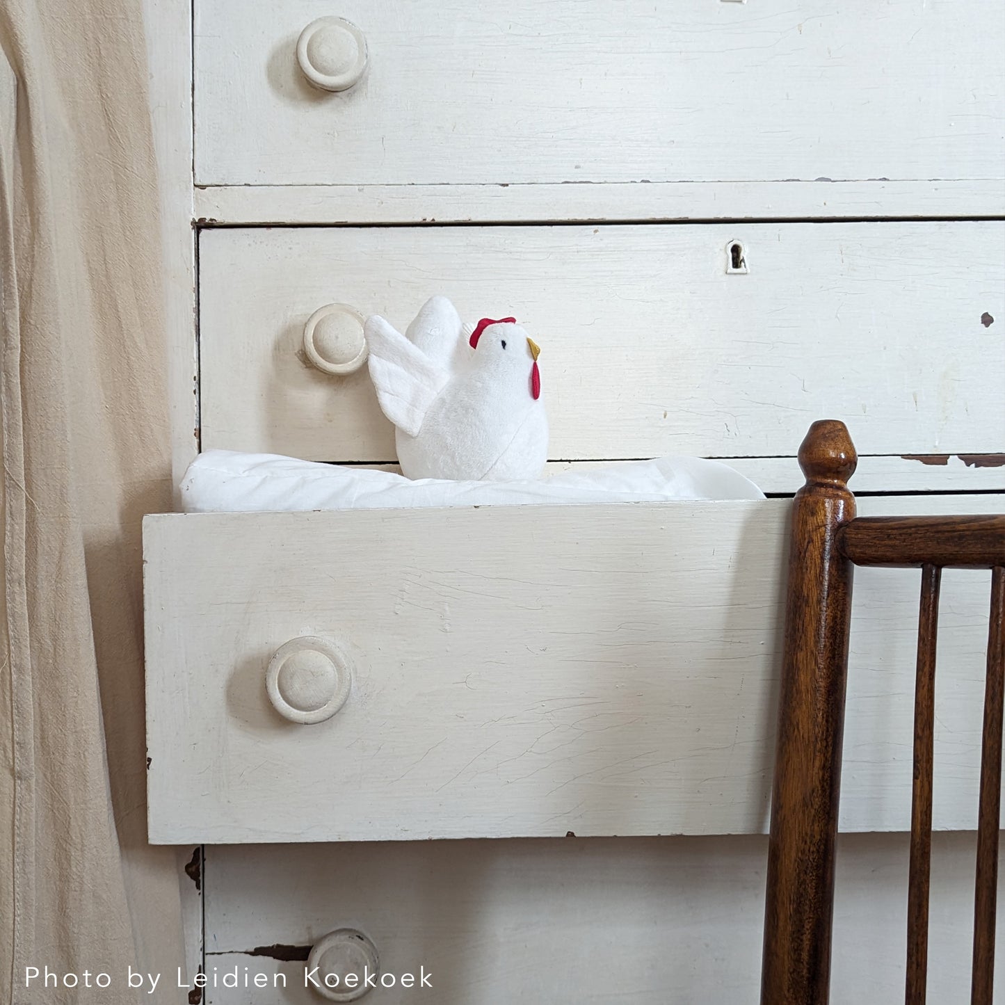 Handmade Plush Toy / Chicken Family of Two: Mom + Baby