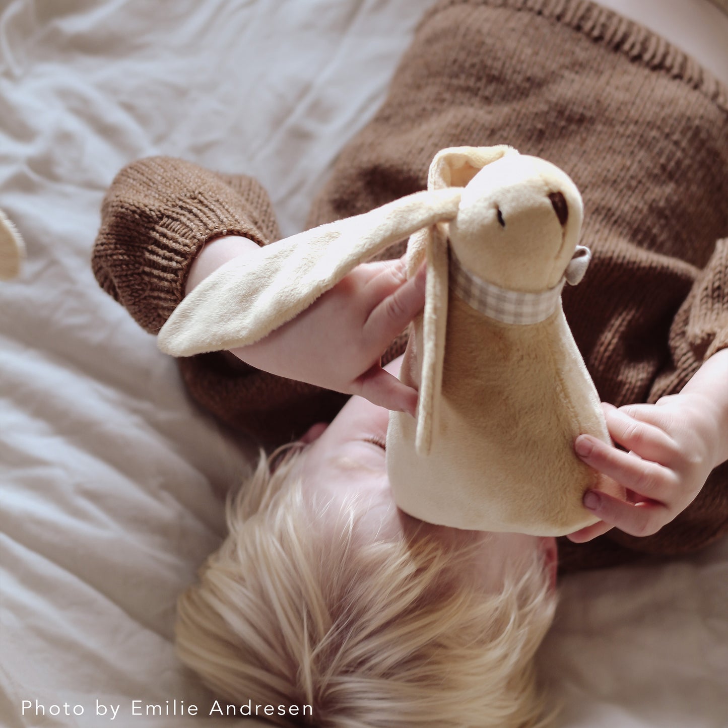 Handmade Plush Toy / Bunny Family of Two: Mom + Baby