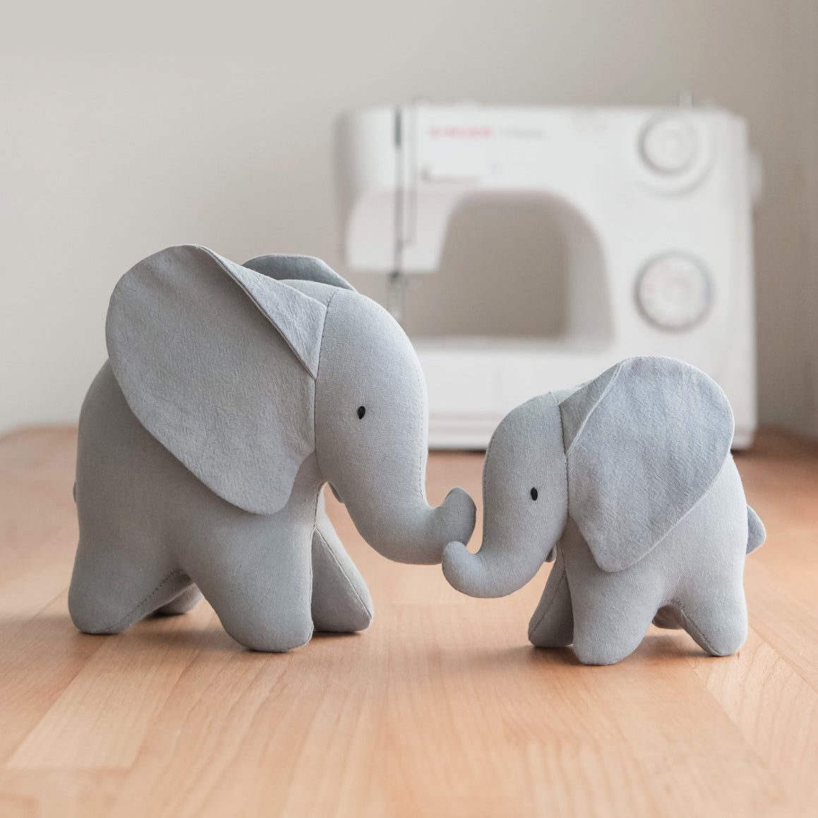 Elephant Toy / PDF Pattern and Sewing Tutorial / Three sizes