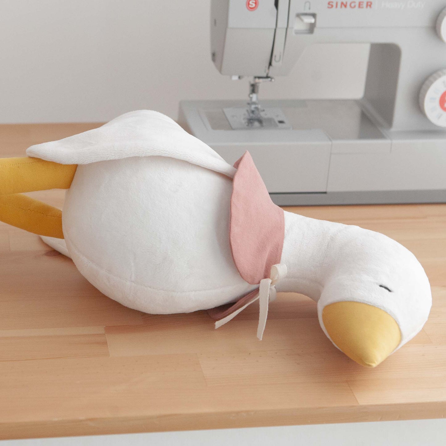 Handmade Plush Toy / Goose / baby room decor / 15 inches tall