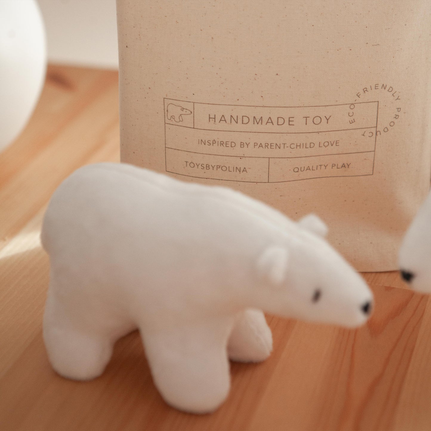 Handmade Plush Toy / Polar Bear / baby room decor