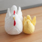 Handmade Plush Toy / Chicken Family of Two: Mom + Baby