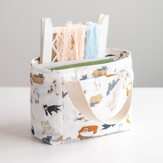 Organizer Bag with 6 Interior and 2 Exterior pockets / PDF Sewing Pattern