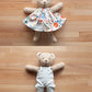 Dress & Overalls for Bear Toy / PDF Pattern and Sewing Tutorial
