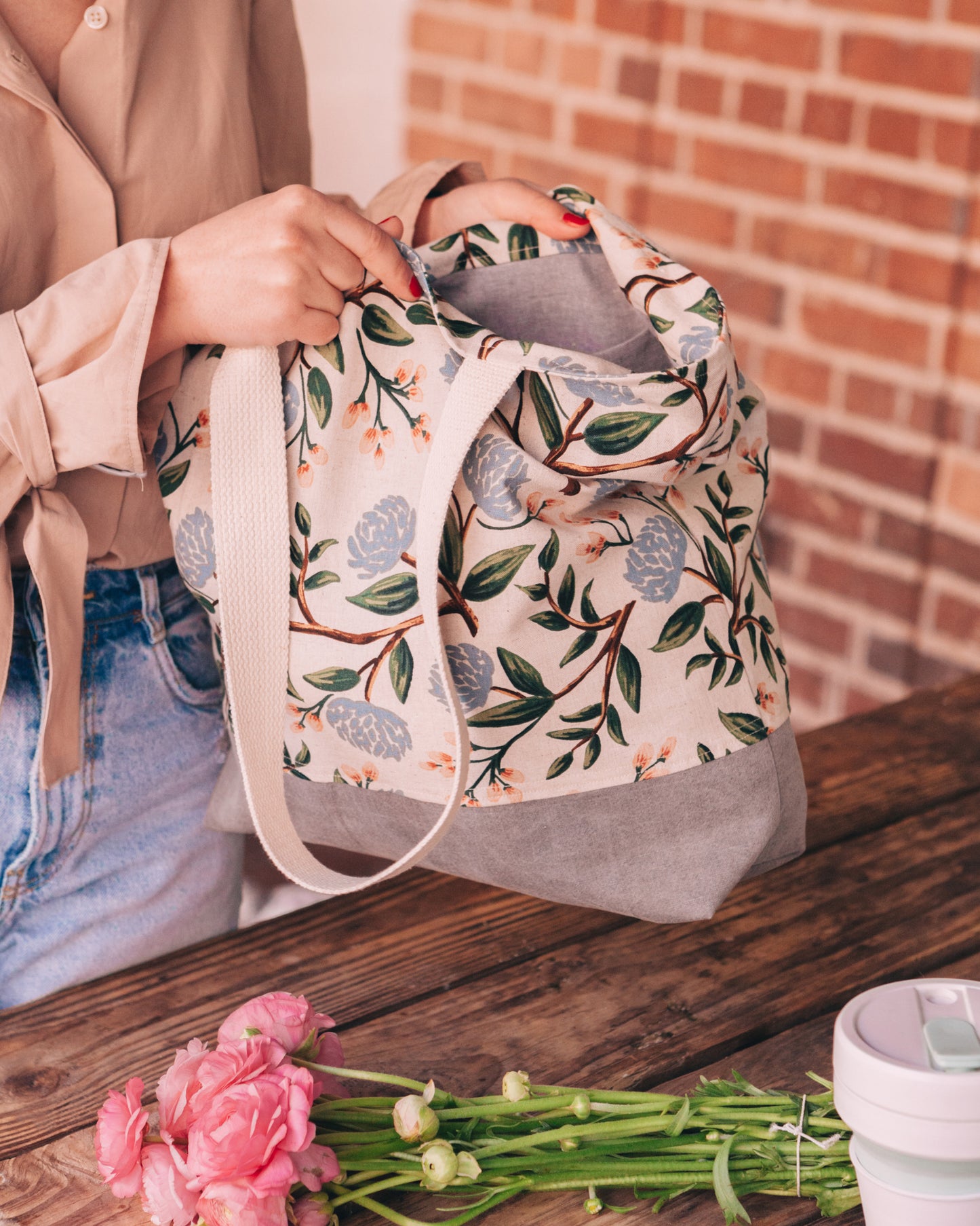 Tote Bag with Interior Pocket / PDF Sewing Pattern